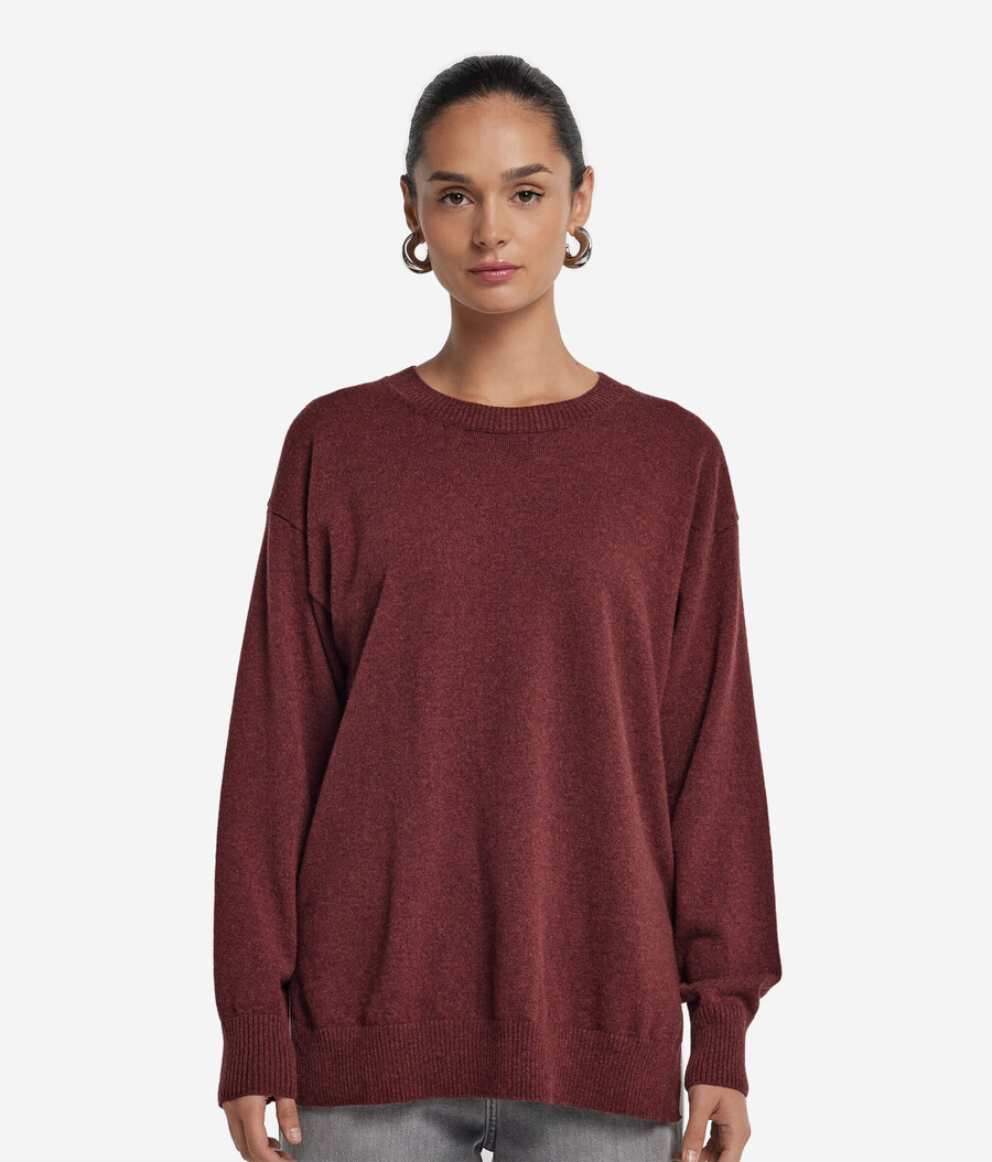 ultraweicher kaschmirpullover mit schlitzen