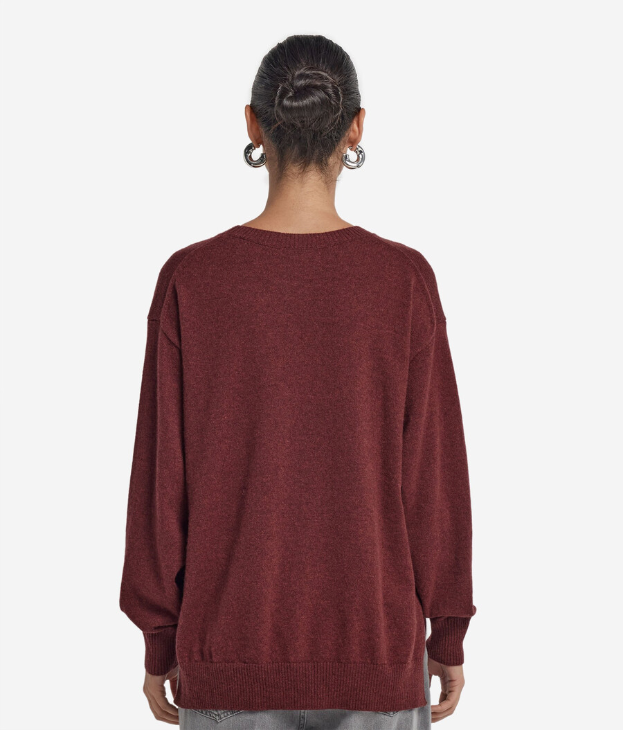 ultraweicher kaschmirpullover mit schlitzen