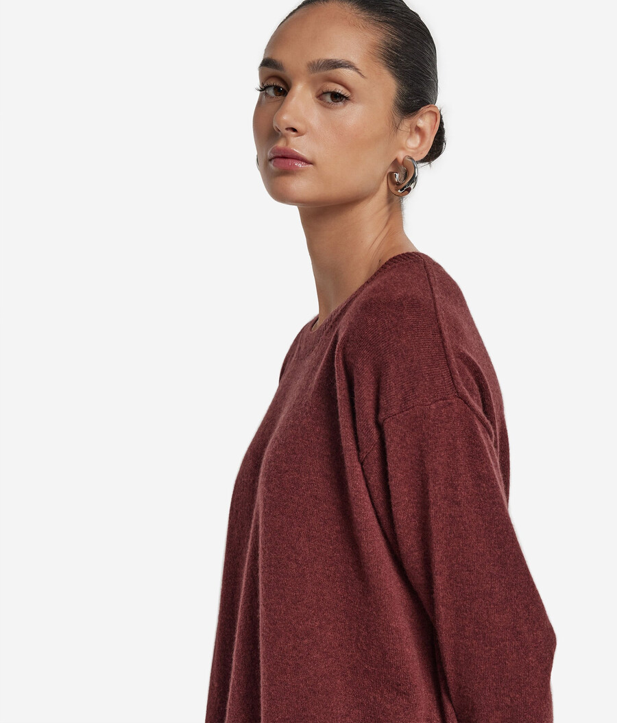 ultraweicher kaschmirpullover mit schlitzen