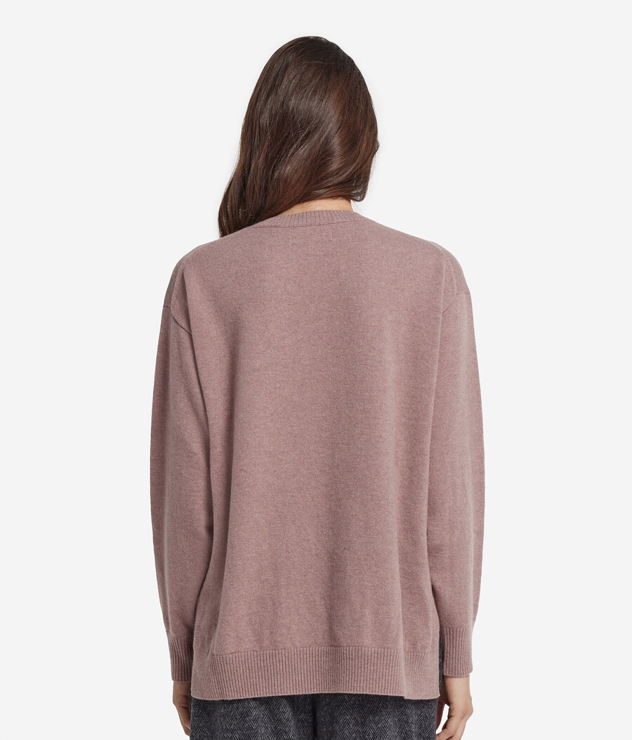 ultraweicher kaschmirpullover mit schlitzen