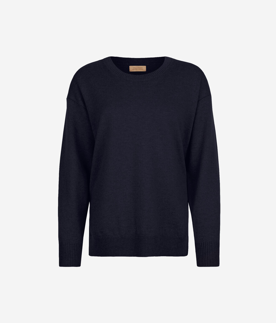 ultraweicher kaschmirpullover mit schlitzen