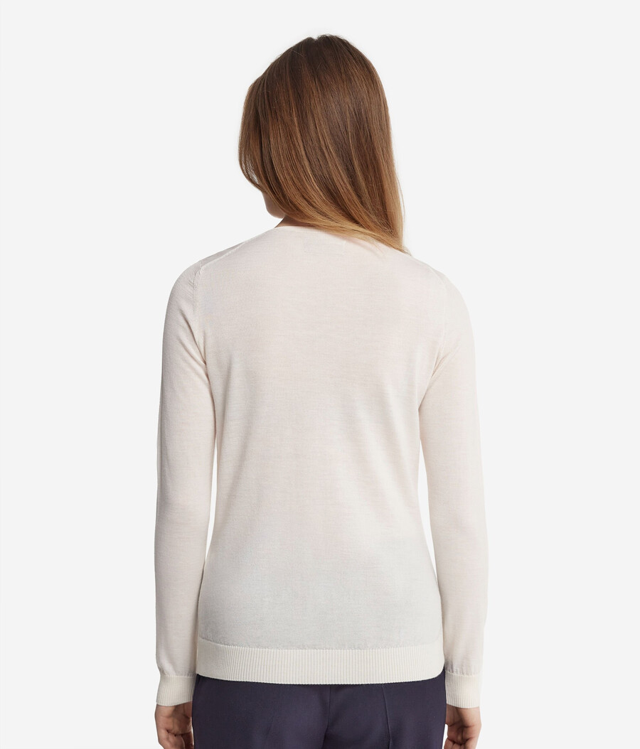 ultrafeiner kaschmirpullover mit v-ausschnitt