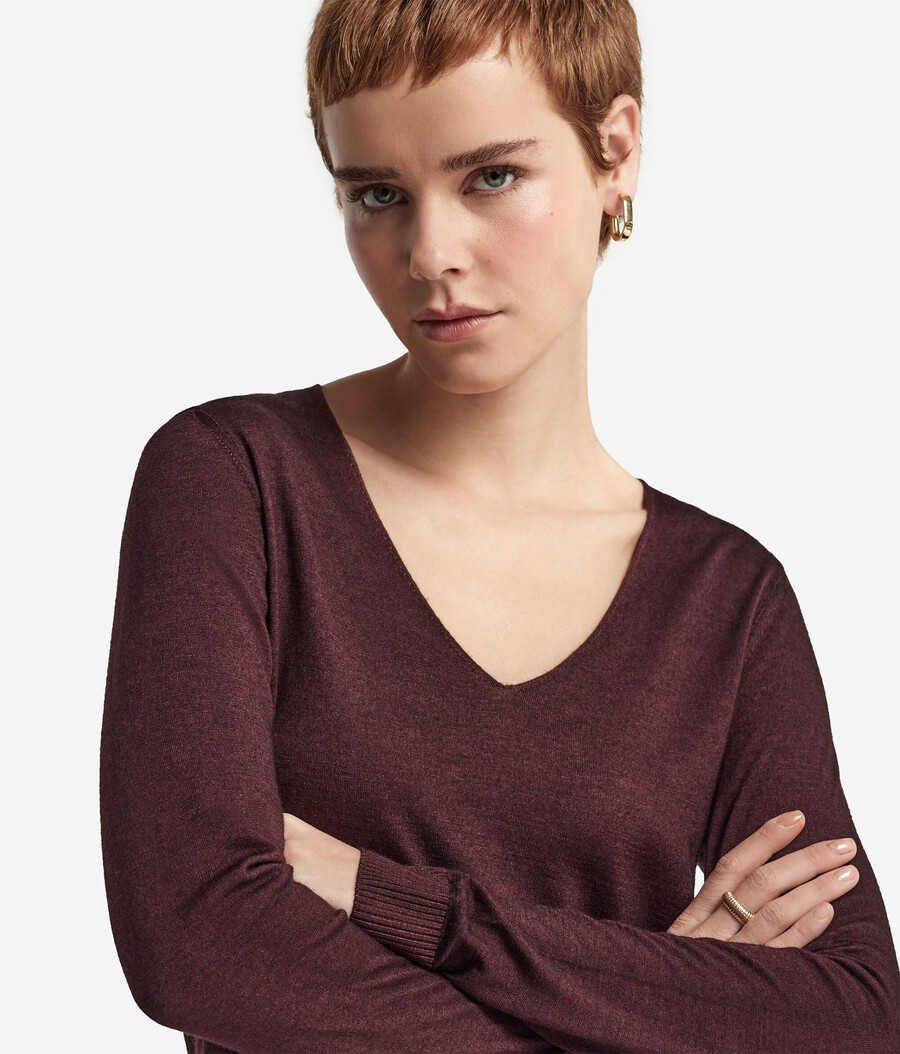 ultrafeiner kaschmirpullover mit v-ausschnitt