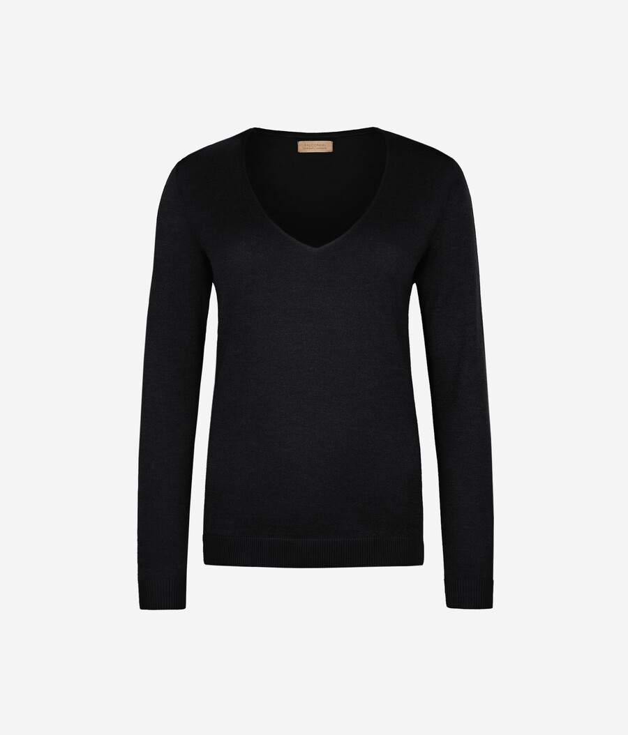 ultrafeiner kaschmirpullover mit v-ausschnitt