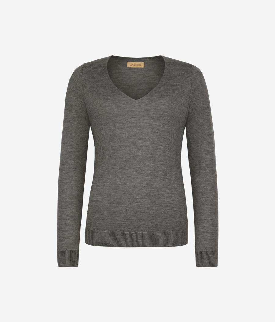 ultrafeiner kaschmirpullover mit v-ausschnitt