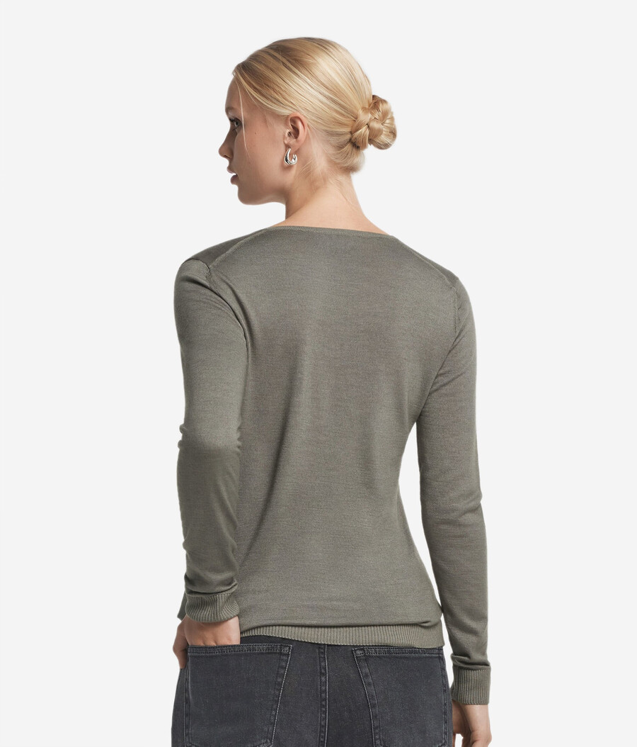 ultrafeiner kaschmirpullover mit v-ausschnitt