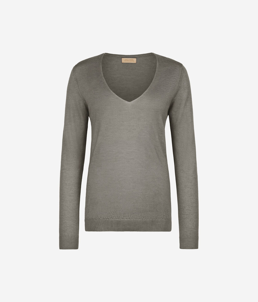 ultrafeiner kaschmirpullover mit v-ausschnitt