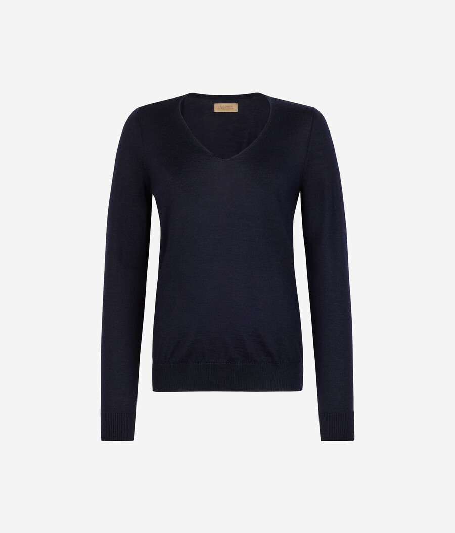ultrafeiner kaschmirpullover mit v-ausschnitt