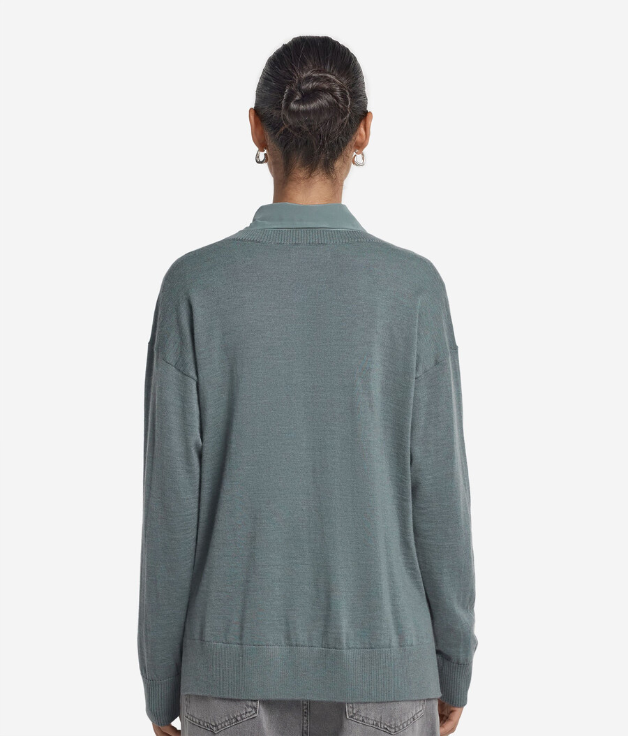 kaschmirpullover mit v-ausschnitt und schlitzen