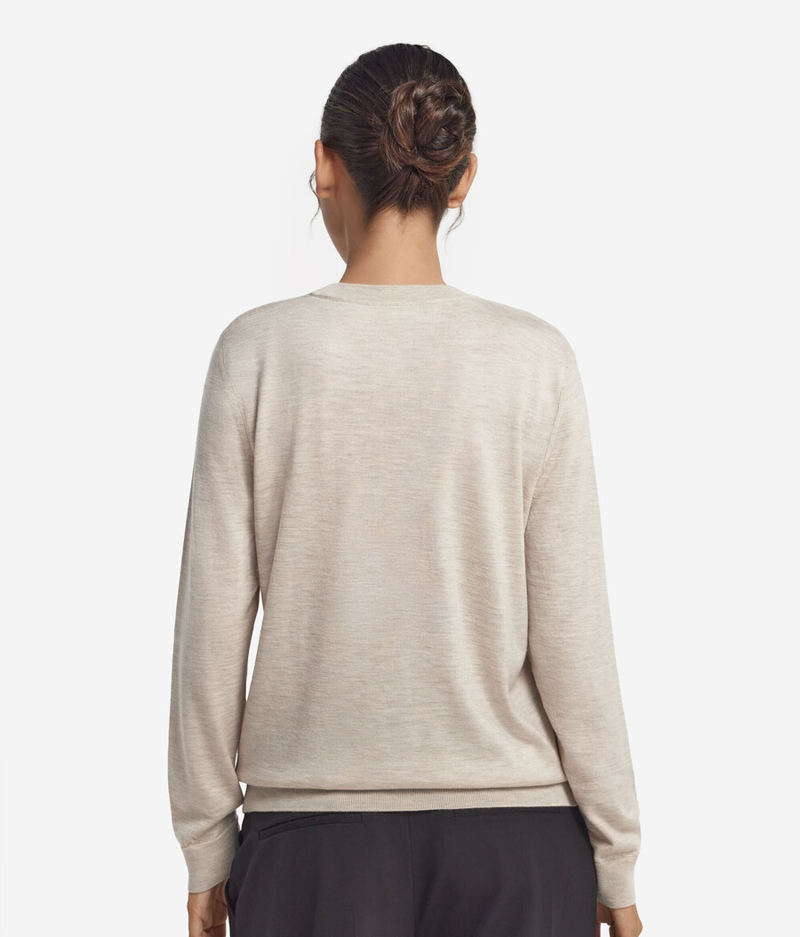 rundhals-pullover aus ultrafeinem kaschmir