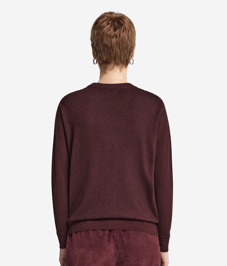 rundhals-pullover aus ultrafeinem kaschmir