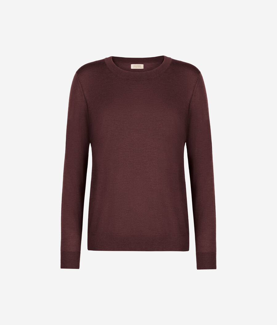 rundhals-pullover aus ultrafeinem kaschmir