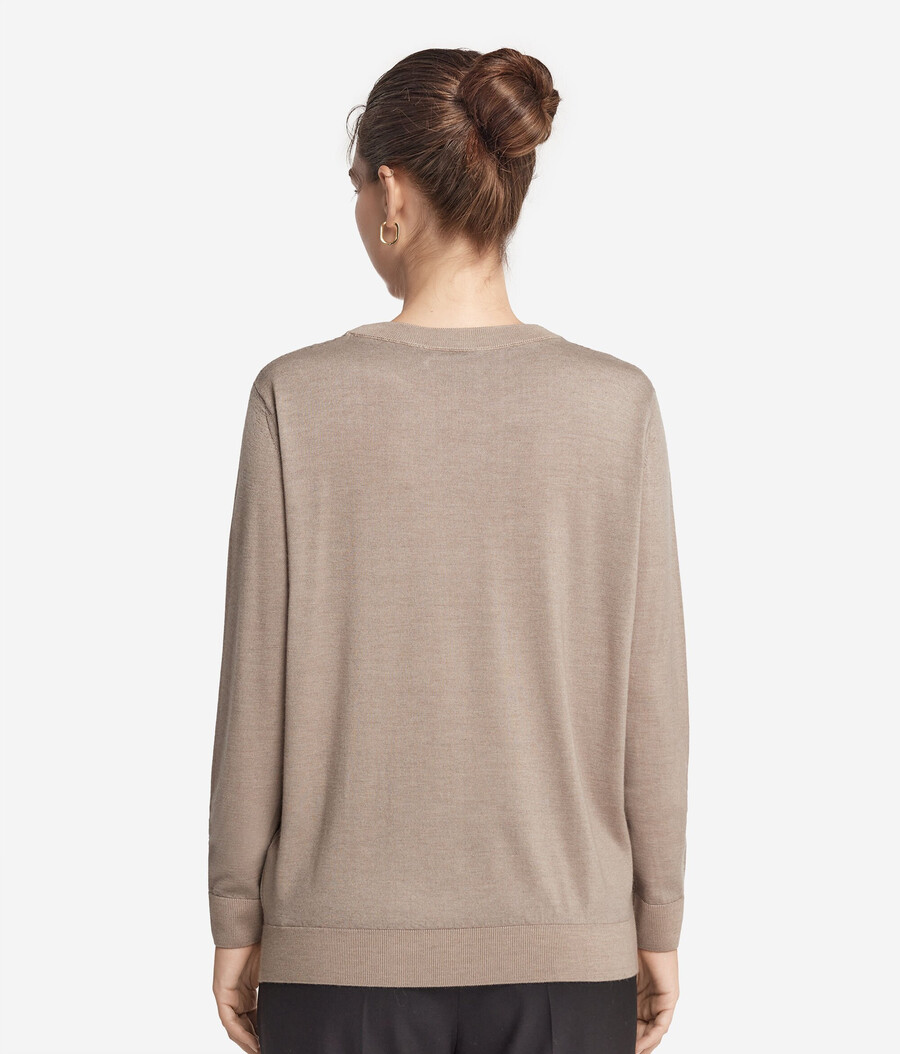 rundhals-pullover aus ultrafeinem kaschmir