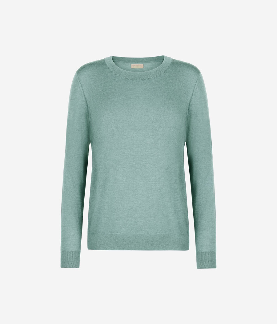 rundhals-pullover aus ultrafeinem kaschmir