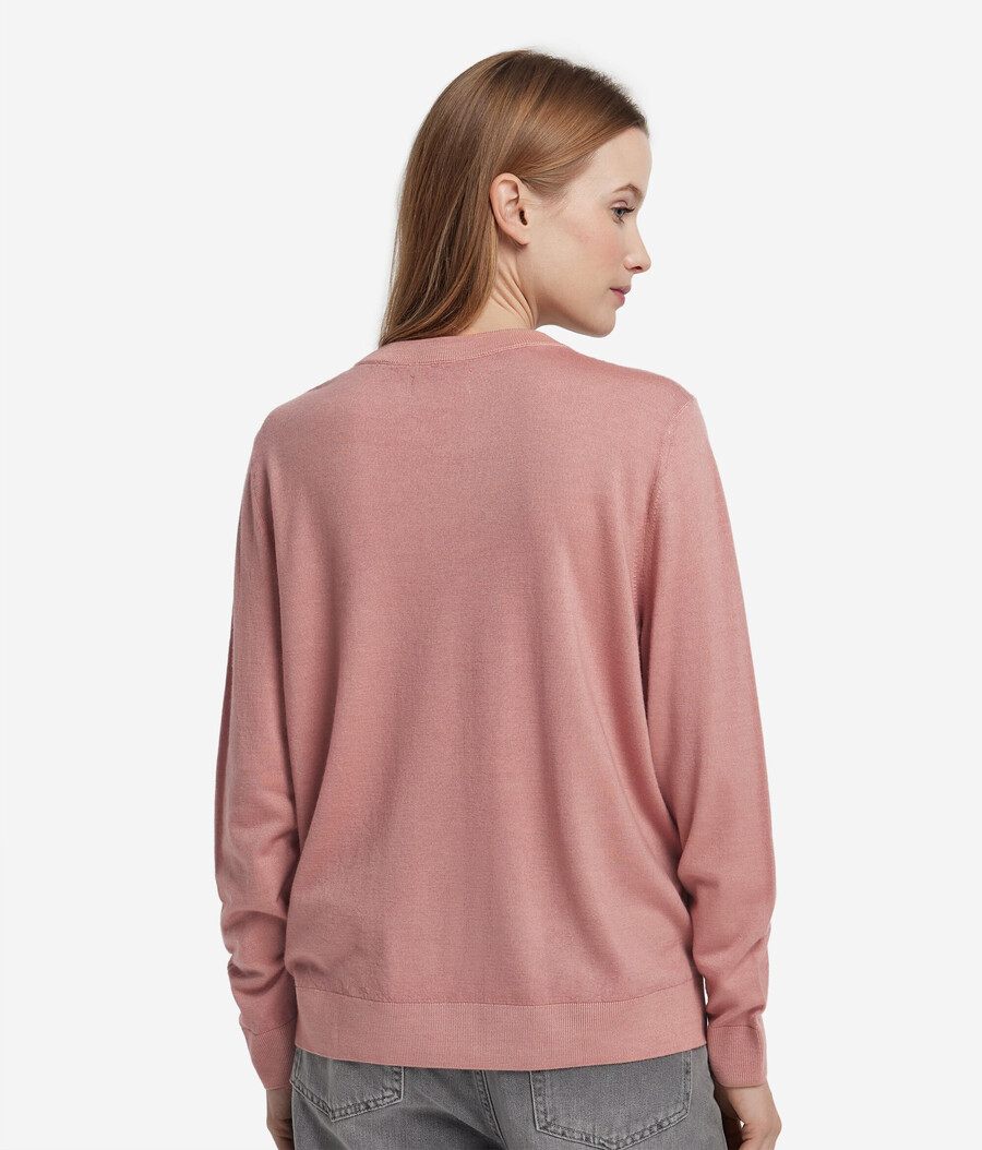 rundhals-pullover aus ultrafeinem kaschmir