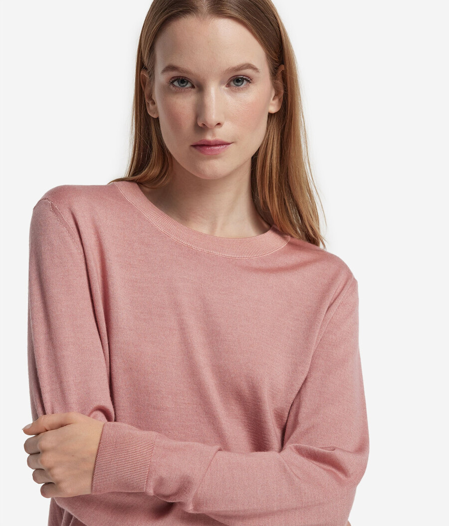 rundhals-pullover aus ultrafeinem kaschmir