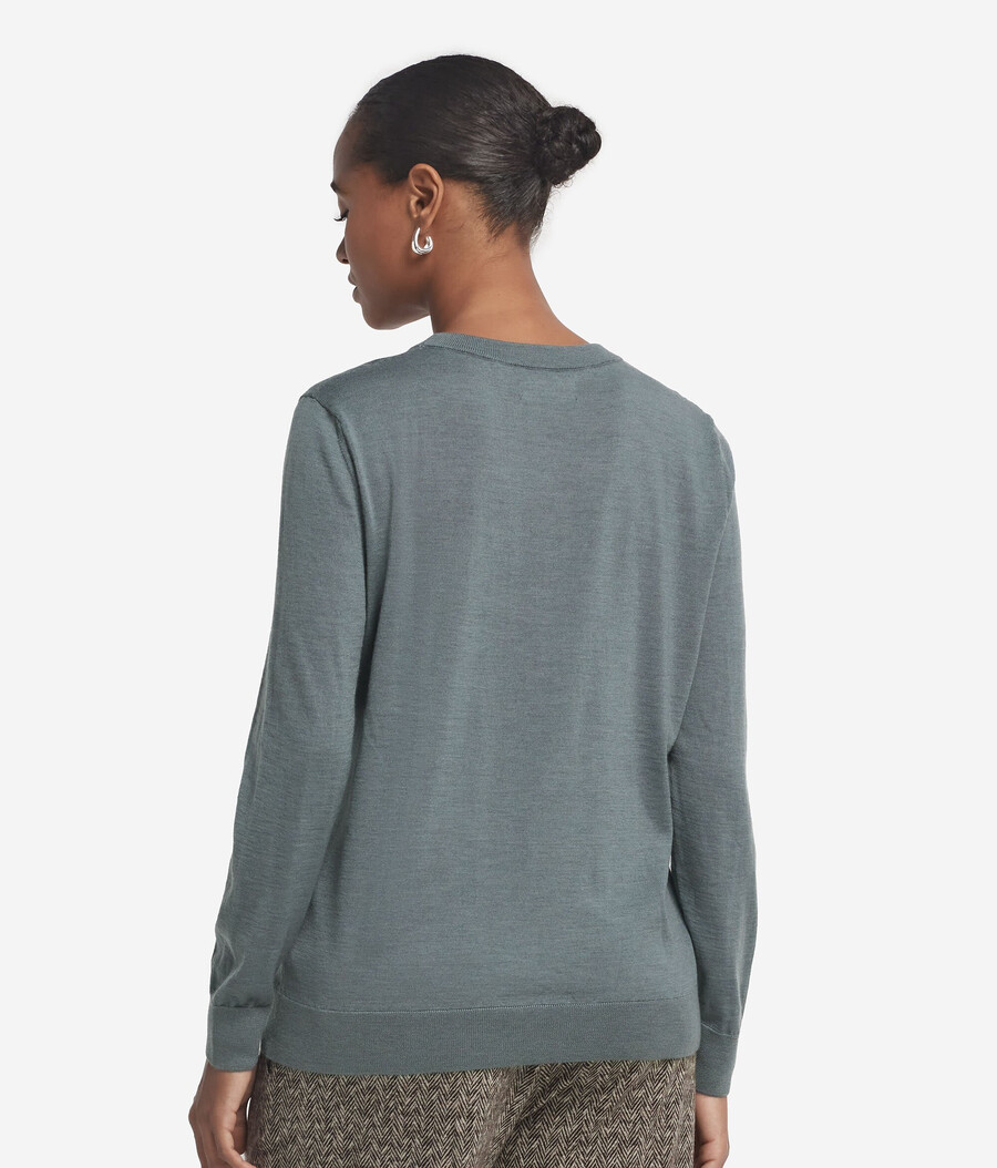 rundhals-pullover aus ultrafeinem kaschmir