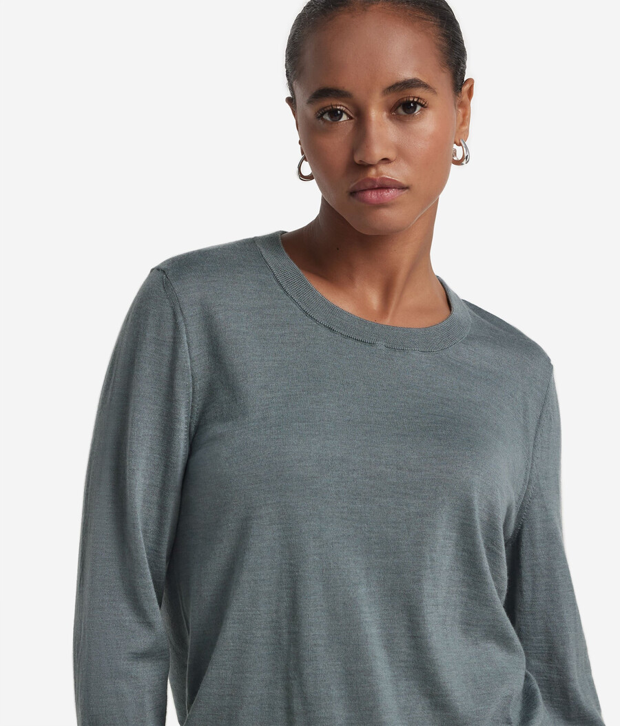 rundhals-pullover aus ultrafeinem kaschmir