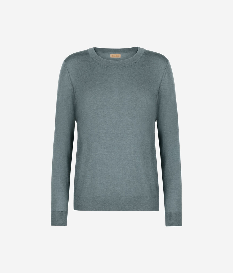 rundhals-pullover aus ultrafeinem kaschmir