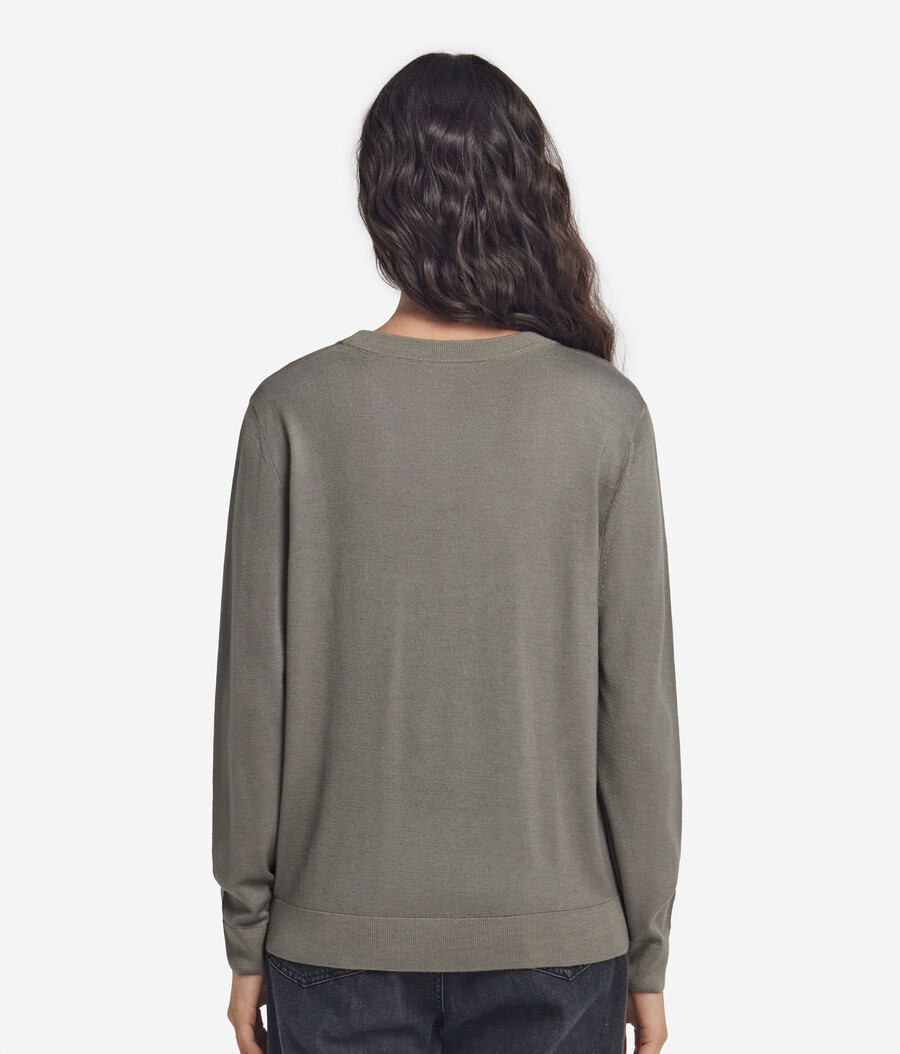 rundhals-pullover aus ultrafeinem kaschmir