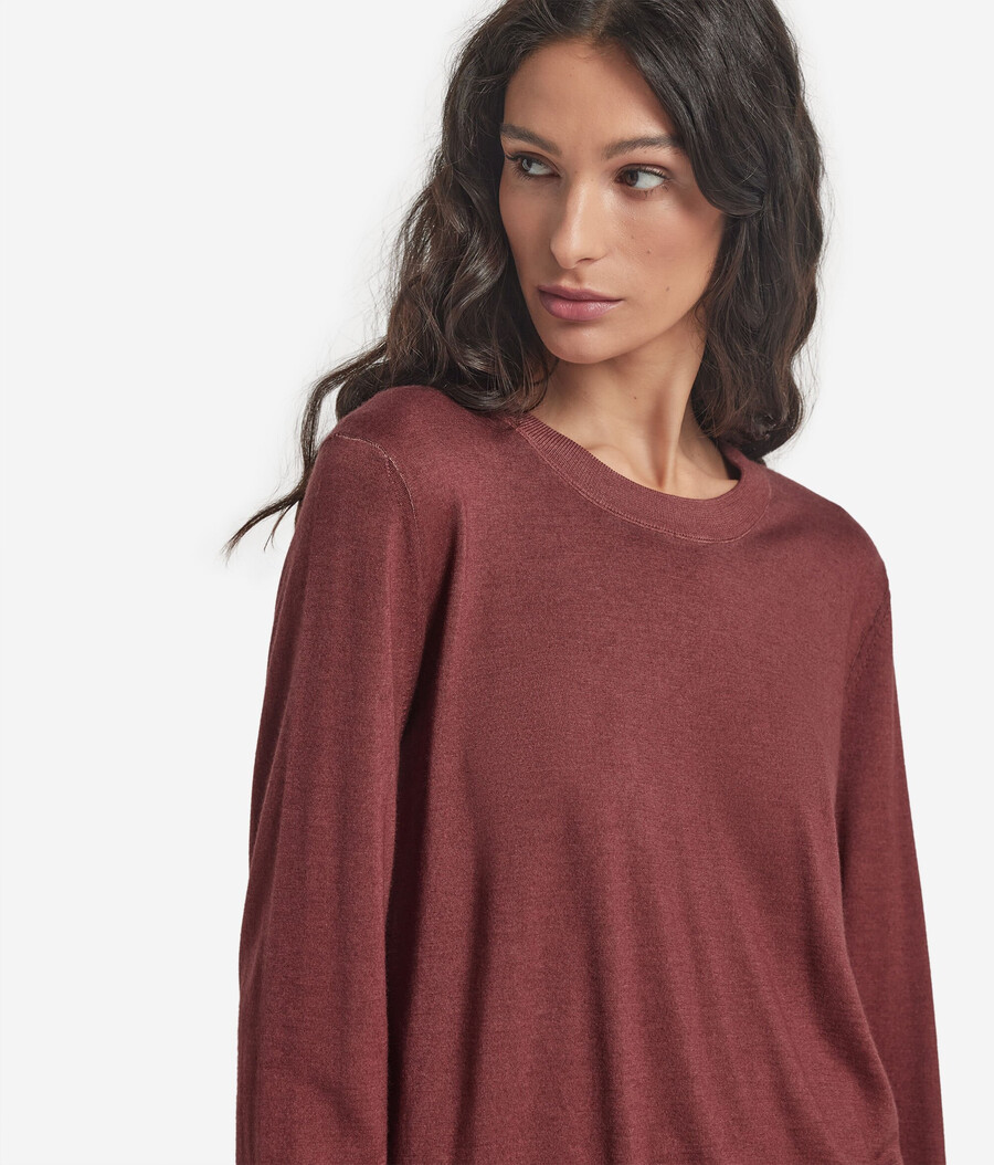 rundhals-pullover aus ultrafeinem kaschmir
