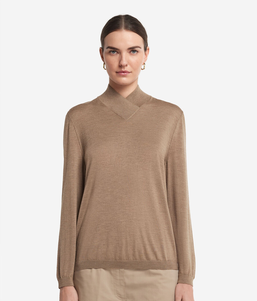 rollkragenpullover mit kaschmir-finish