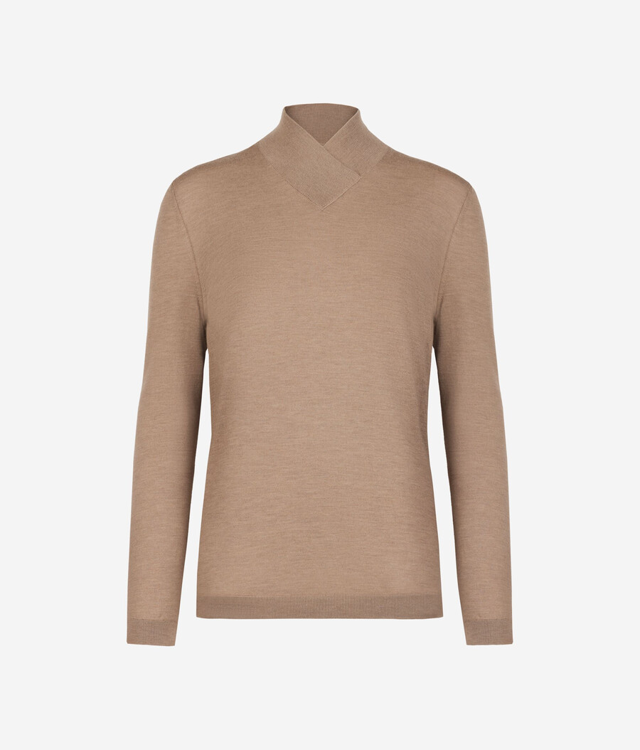 rollkragenpullover mit kaschmir-finish