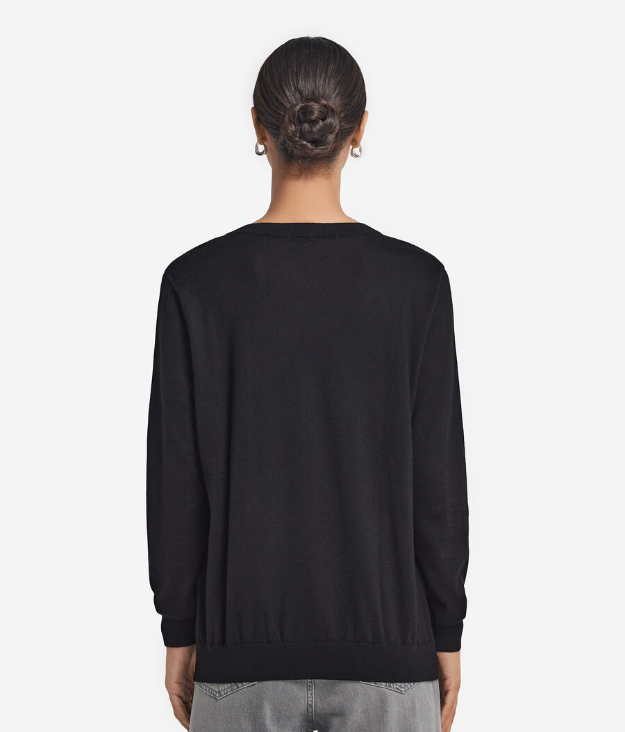 ultrafeiner kaschmirpullover mit v-ausschnitt