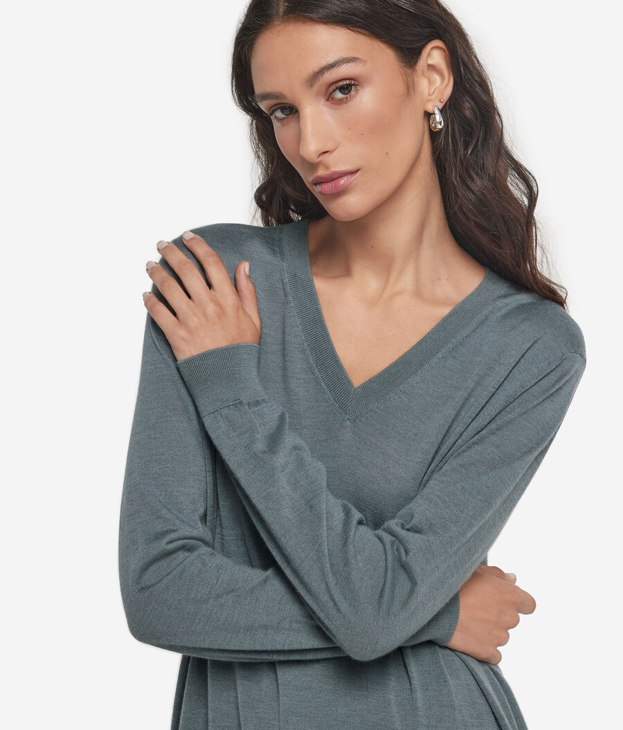 ultrafeiner kaschmirpullover mit v-ausschnitt