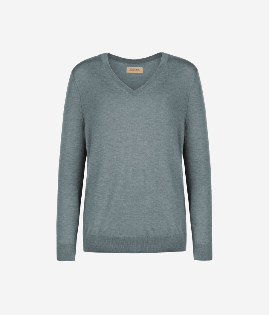 ultrafeiner kaschmirpullover mit v-ausschnitt