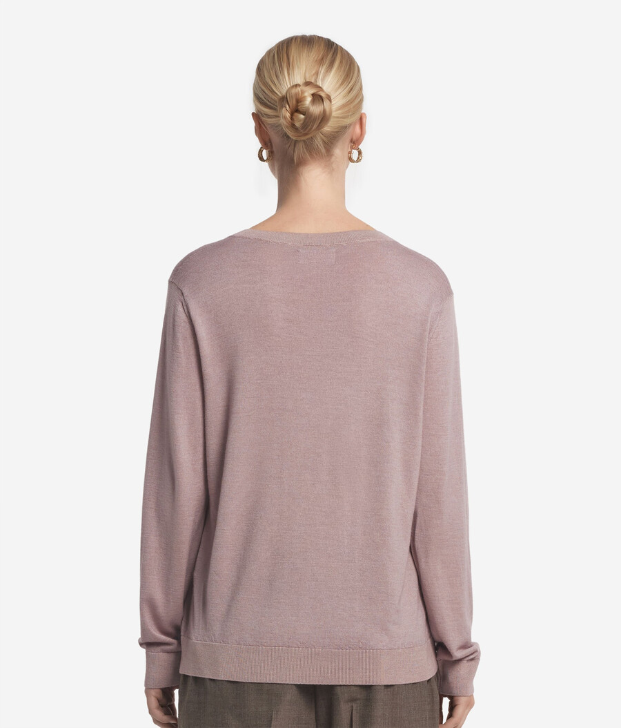 ultrafeiner kaschmirpullover mit v-ausschnitt