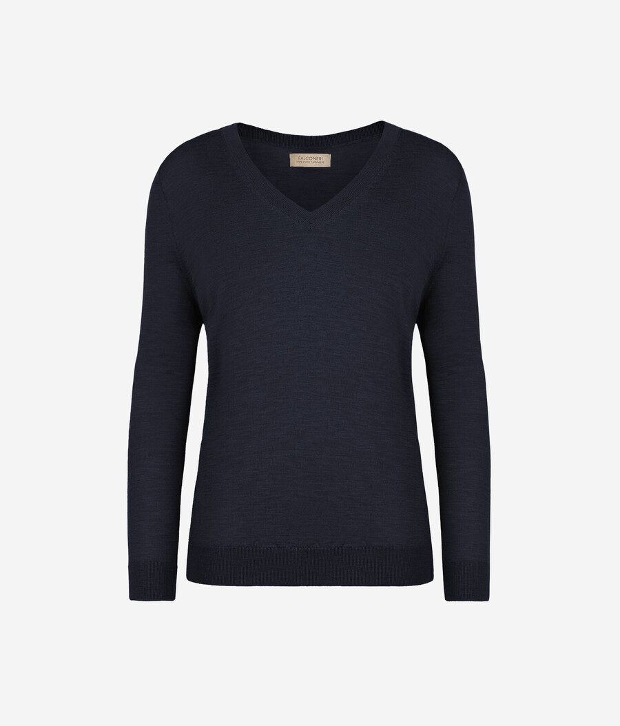 ultrafeiner kaschmirpullover mit v-ausschnitt