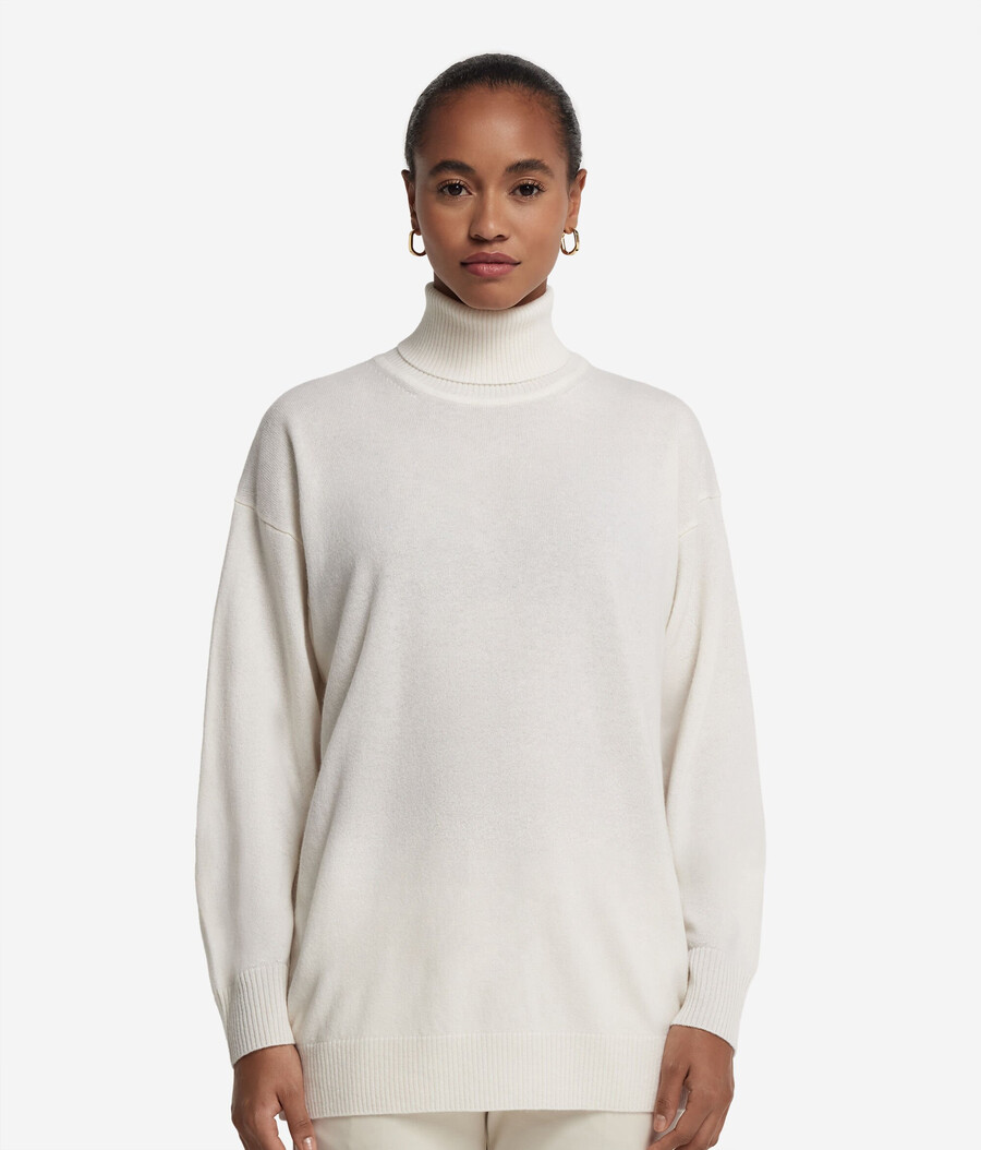 ultraweicher kaschmir-rollkragenpullover mit schlitzen