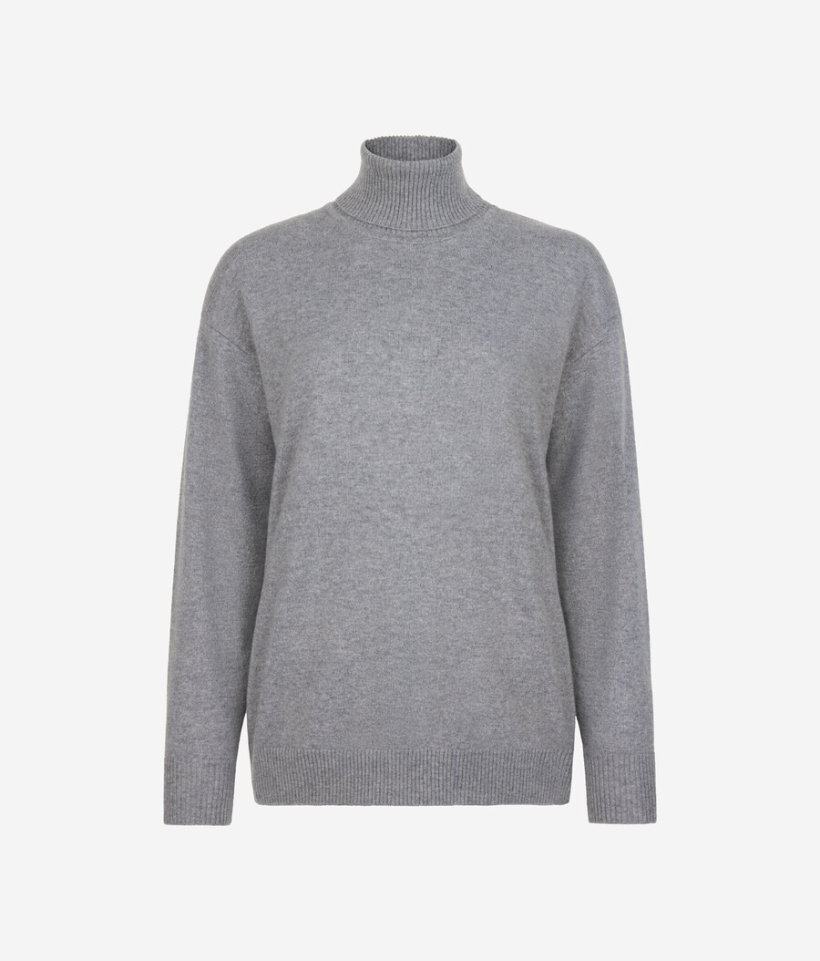 ultraweicher kaschmir-rollkragenpullover mit schlitzen