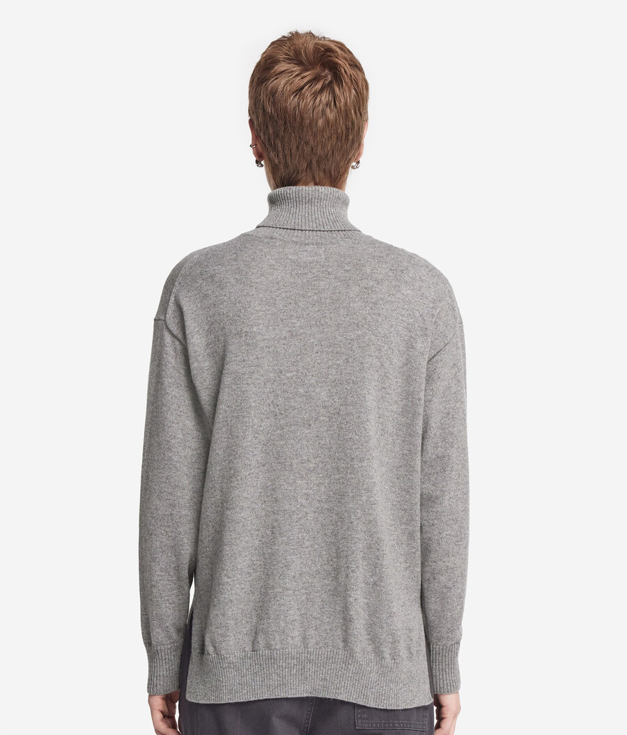 ultraweicher kaschmir-rollkragenpullover mit schlitzen