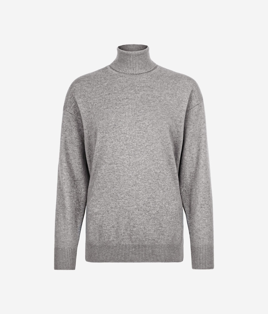 ultraweicher kaschmir-rollkragenpullover mit schlitzen