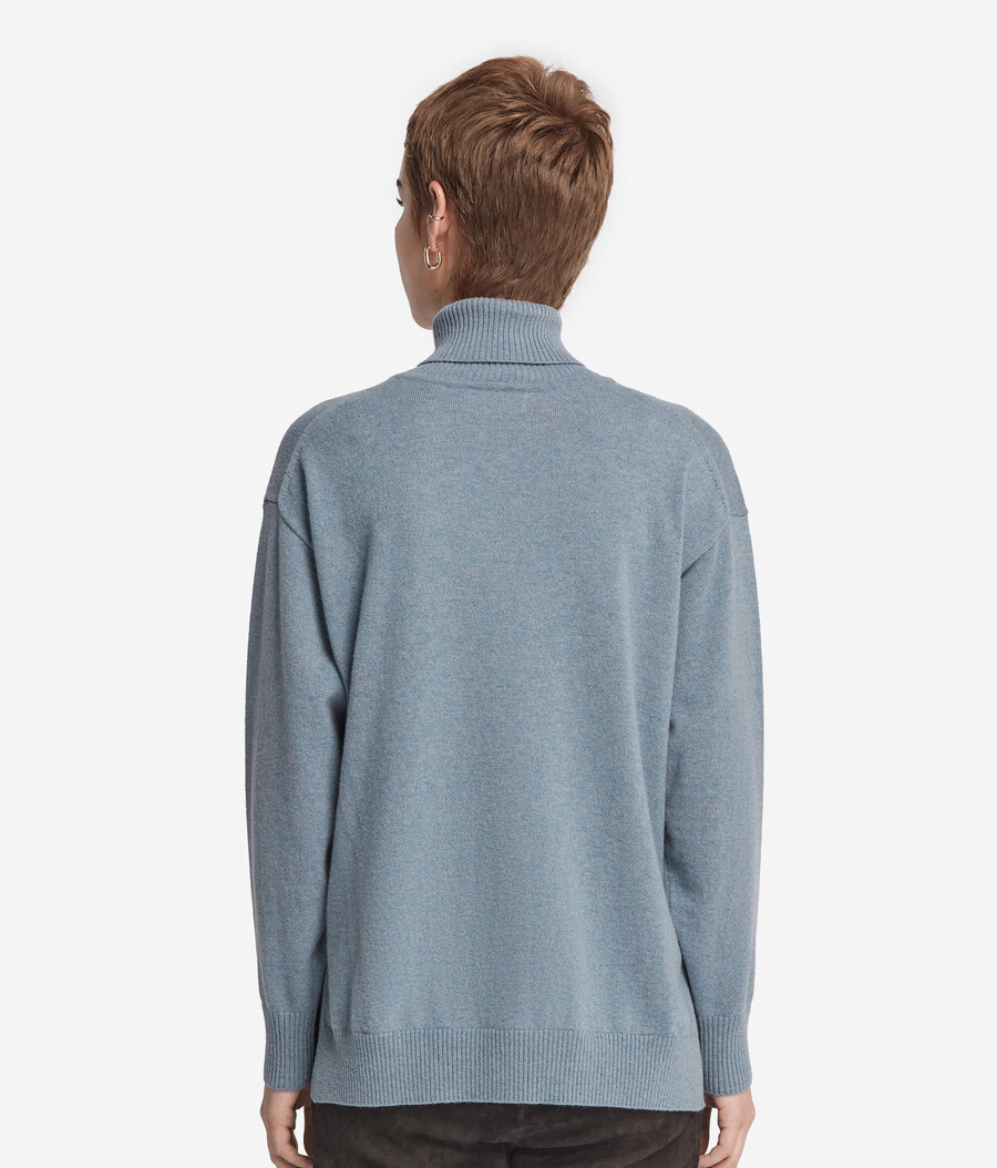 ultraweicher kaschmir-rollkragenpullover mit schlitzen