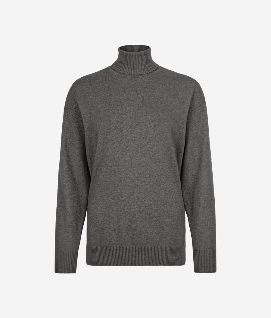 ultraweicher kaschmir-rollkragenpullover mit schlitzen