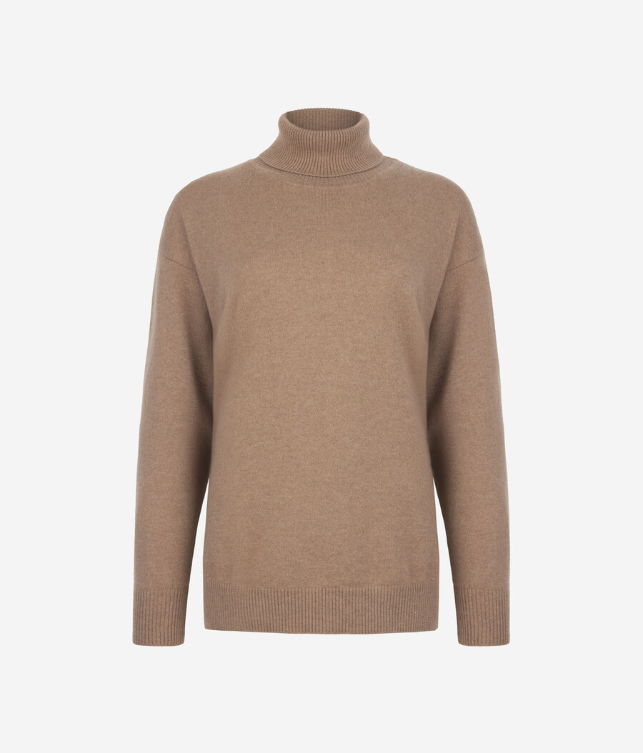 ultraweicher kaschmir-rollkragenpullover mit schlitzen