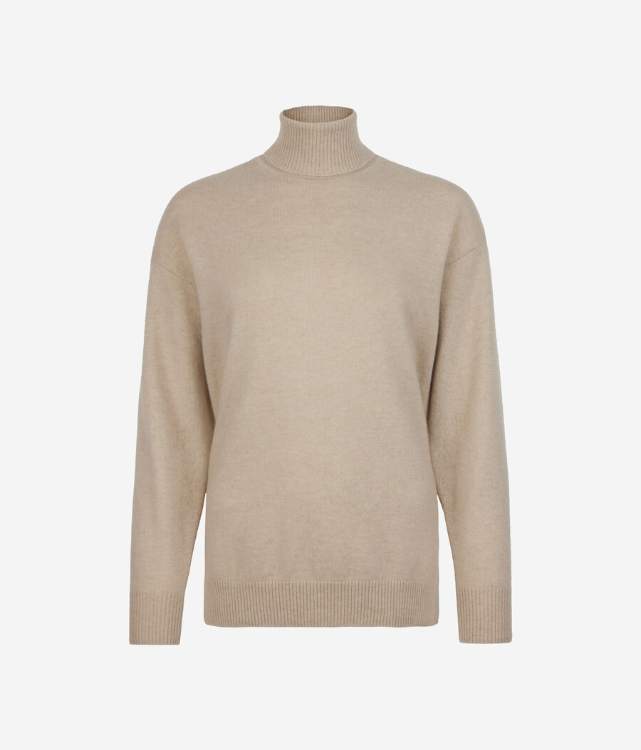 ultraweicher kaschmir-rollkragenpullover mit schlitzen