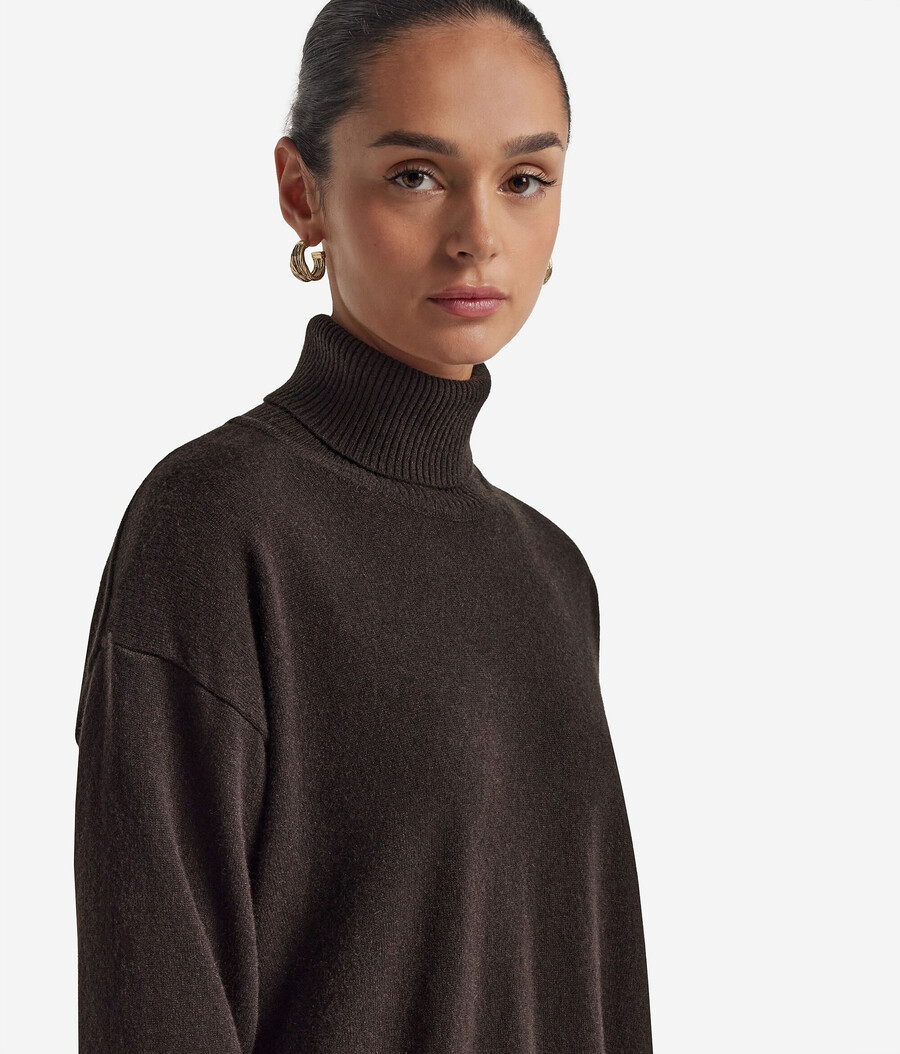 ultraweicher kaschmir-rollkragenpullover mit schlitzen