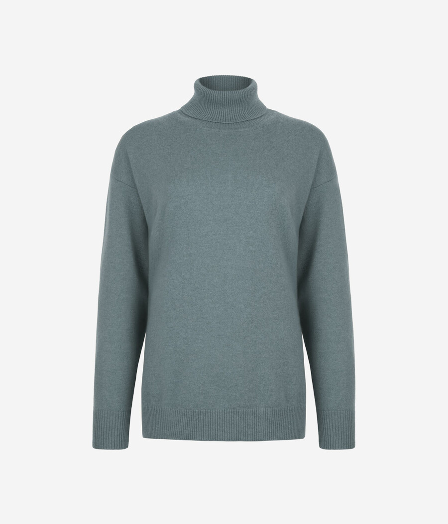 ultraweicher kaschmir-rollkragenpullover mit schlitzen
