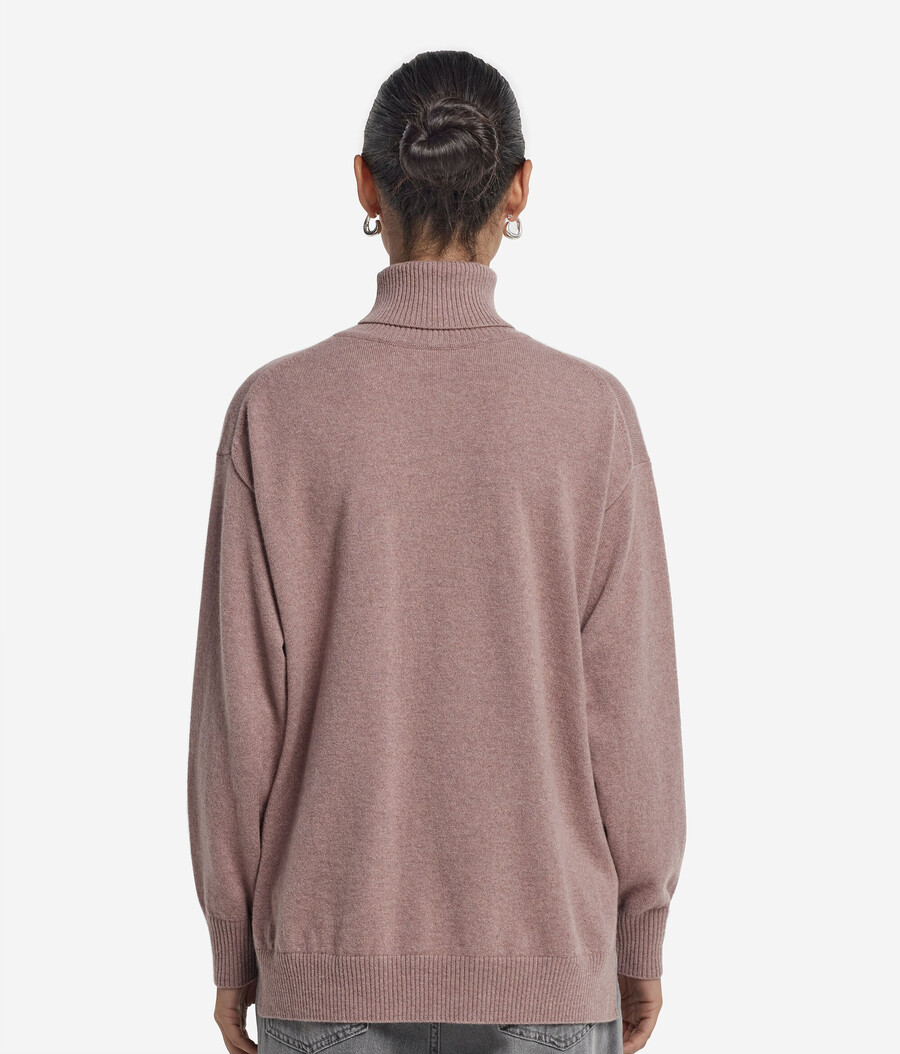 ultraweicher kaschmir-rollkragenpullover mit schlitzen