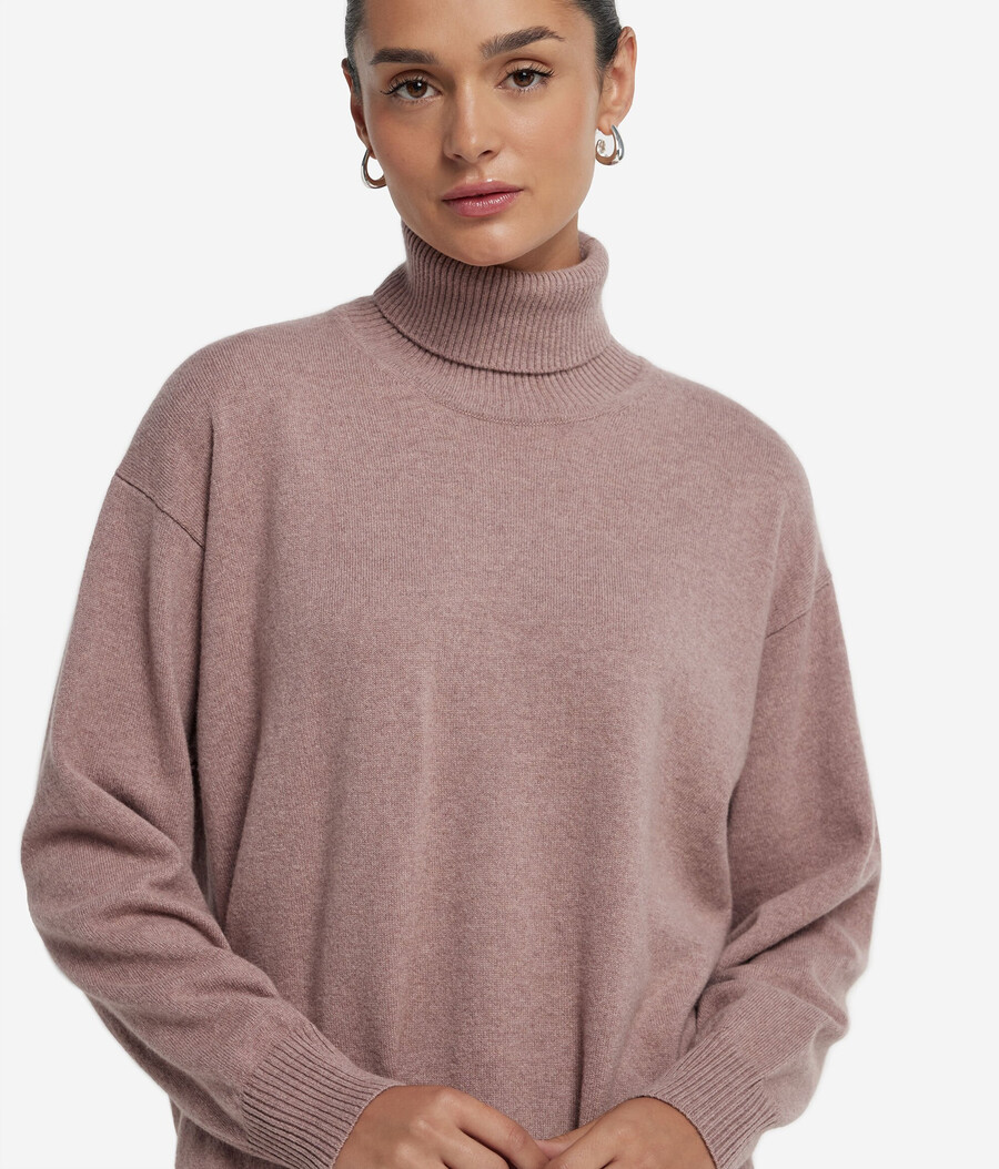 ultraweicher kaschmir-rollkragenpullover mit schlitzen