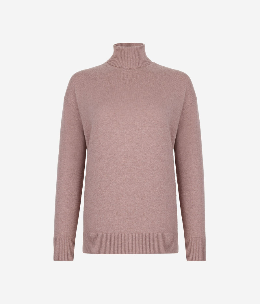 ultraweicher kaschmir-rollkragenpullover mit schlitzen