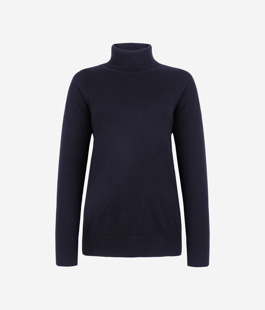 ultraweicher kaschmir-rollkragenpullover mit schlitzen