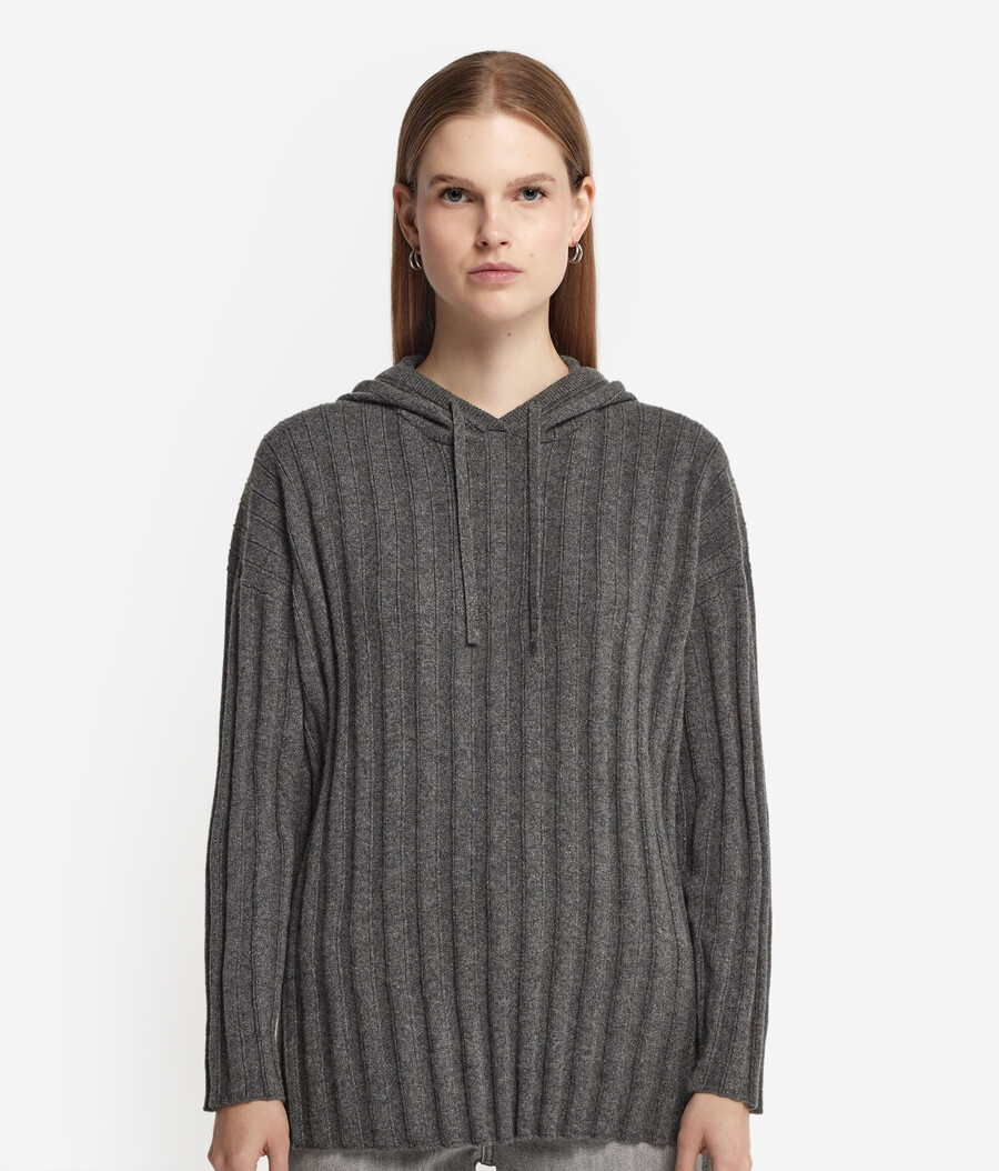 geripptes ultraweiches kaschmir-sweatshirt