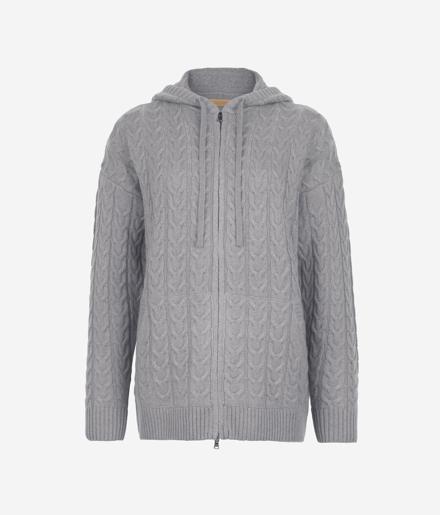 ultraweiches kaschmir-sweatshirt mit zopfmuster