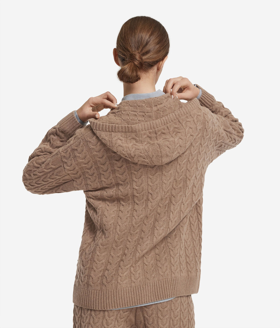 ultraweiches kaschmir-sweatshirt mit zopfmuster