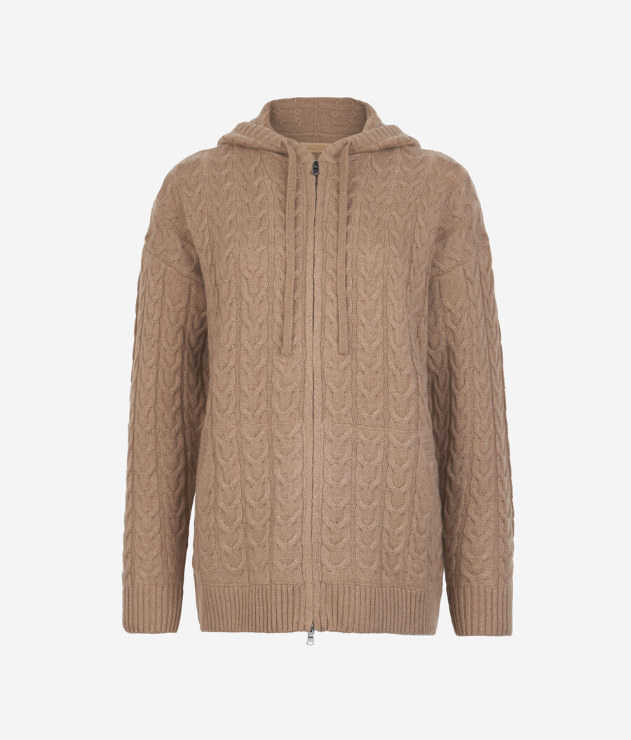 ultraweiches kaschmir-sweatshirt mit zopfmuster